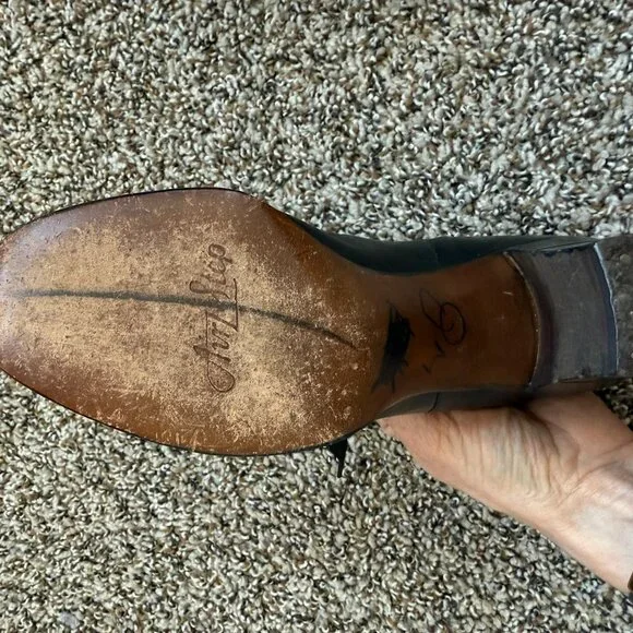 Vintage 1940s Lace-Up Heeled Oxfords Air Step – Size 4.5/5 – Black Leather - Picture 5 of 8